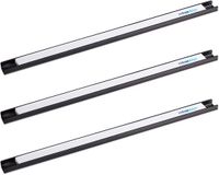 Relaxdays Magneetstrip, set van 3, voor gereedschap, magneetstang, werkplaats, garage, kantoor, 45 cm lang, van staal