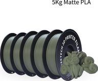 PLA filament d'imprimante 3D - 1,75 mm - Surface mate - Poids 5 kg - Longueur 343 m - Emballé sous vide - Vert
