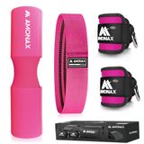 AMONAX Barbell Squat Pad, Extra Dikke Schuimvulling voor Nek- en Schouderondersteuning, Heavy Duty Gym Fitness Workout Cover voor Dames Hip Thrusts, Gewichtheffen en Zware Squats