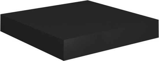 vidaXL Wandschap zwevend 23x23,5x3,8 cm MDF zwart