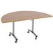 Manutan Expert Table avec plateau stratifié Axe, demi-rond