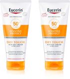Eucerin Gel-crème Dry Touch Peaux sensibles SPF50+ 2x200ml