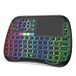 Icecat Clavier sans fil M9 Mini avec pavé tactile et rétroéclairage RVB - Noir