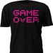 Game Force GAME OVER T-shirt Zwart Roze Unisex XXL