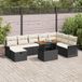 Maison Exclusive - Ensemble de jardin en polyrotin noir à 9 pièces