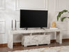Elora meuble tv-hifi 2 portes marbre blanc