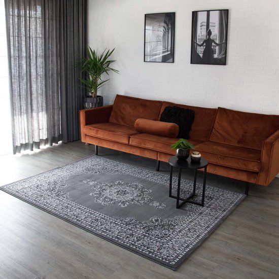 Tapeso Royalty Persian Rug - Vintage Grey 80x150cm