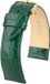 Hirsch Horlogeband Crocograin Donkergroen - Leer - 12mm