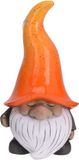 Merkloos / Sans marque Koopman International Tuinkabouter gnoom met oranje muts 23 cm