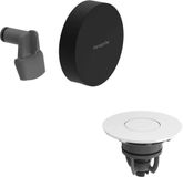 Hansgrohe Exafill - Bovenset voor badaf- en overloopsysteem met vulling, Push-Open, mat zwart/glanzend wit 58119670