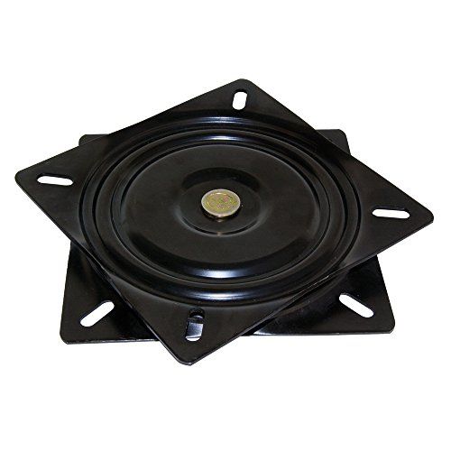 Emuca 3196514 Draaibaar platform/Roterende basis van 360° voor kabinet/TV-scherm, staal, zwart