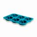Lacor - 68760 - 6 donut silicone mold, flexible and non-stick, easy to unmold, Ø 7 cm, dimensions 18 x 25.5 x 3.5 cm, blue