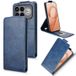 Xiaomi Étui à rabat vertical Redmi K90 Pro Max/Poco F8 Ultra avec support - Bleu foncé