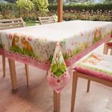 PETTI Artigiani Italiani Tafelkleed Pasen vlekbestendig rechthoekig tafelkleed Pasen keuken design Flora X18-zits (140 x 360 cm) 100% Made in Italy