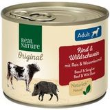 REAL NATURE Adult Rund en wild zwijn 6x200 g
