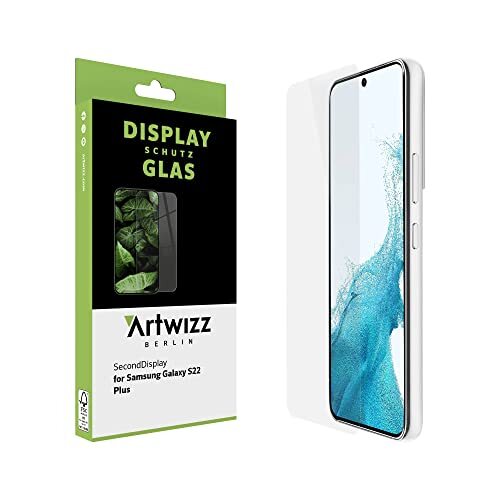 Artwizz SecondDisplay beschermglas compatibel met Galaxy S22 Plus - displaybescherming van veiligheidsglas met 9H hardheid - hoesvriendelijk