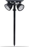 RexTech Solar buitenlamp - Prikspot 'Vision' buiten - Twee spots - 5 lichtstanden - Tuinverlichting op zonne-energie
