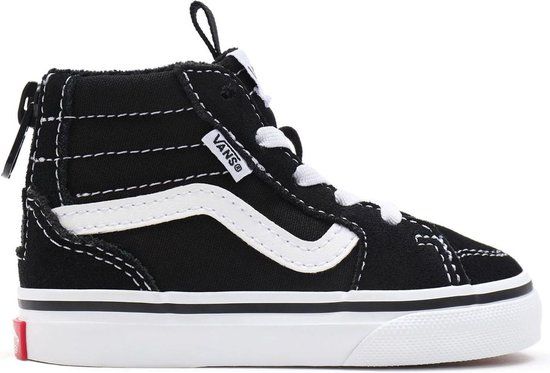 Vans Filmore Hi Zip Sneakers Junior - Zwart/Wit/Bruin - Maat 19