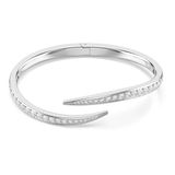 Swarovski Vienna Bangle, Rond Slijpsel, Zwaan, Wit, Rodium Verguld