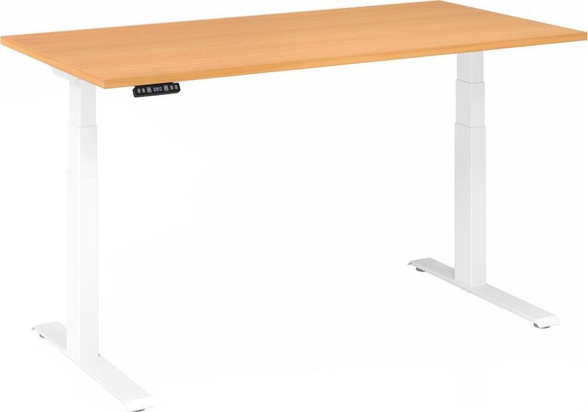 hjh OFFICE PRO XDKB 16 W Elektrisch in hoogte verstelbaar - Beuken 160 x 80