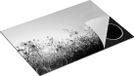 Chefcare Inductie Beschermer Kosmos Bloemenveld Zwart Wit 75x50 cm