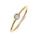 Lucardi Dames 14 Karaat gouden ring met diamant 0,04ct