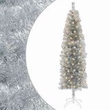 vidaXL Sapin de Noël artificiel élancé 180 cm 300 LED Blanc chaud