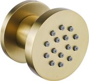 FortiFura Calvi zijdouche - 5cm - rond - PVD - geborsteld messing (goud)