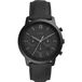 Fossil Neutra Chrono FS5503 Horloge - Leer - Zwart - Ø 44 mm
