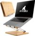Schafaczek Bernd, Goeser Daniel GbR Support pour ordinateur portable en bambou - Réglable en hauteur - Bois - 10-15 pouces