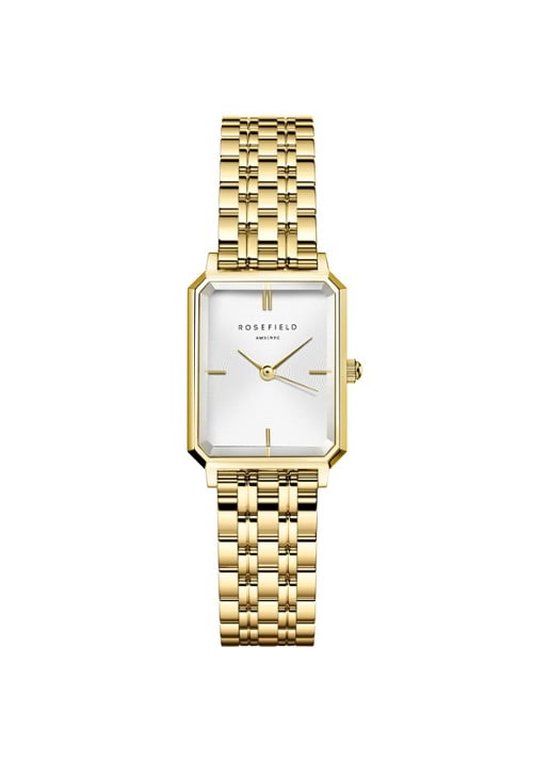 Rosefield OWGSG-O60 Octagon XS White Sunray Steel Gold Watch for Women
