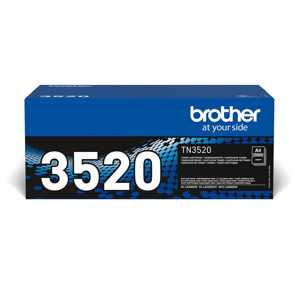 Brother TN-3520 Black Toner Cartridge - High Yield (20,000 pages)