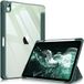 Fintie Hoes iPad Air 11" (M4) 2026 / (M3) 2025 / (M2) 2024, iPad Air 5e/4e Gen (2022/2020) met Pen houder, Transparant Harde Beschermhoes met Zachte TPU Rand Bumper-Middernacht Groen