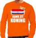 Bellatio Decorations Shoppartners Bv Koningsdag sweater / trui bank zit Koning oranje voor heren - Woningsdag - thuisblijvers / Kingsday thuis vieren L