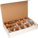 Merkloos / Sans marque Sorteerdoos kerstballen - 1x - 15 vakjes - transparant - karton - 54 x 32 x 12 cm - opbergdoos - opruimen