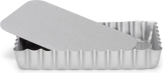 Patisse Mini Quichevorm - Losse Bodem - Rechthoekig - Zilver - 13x 8 cm