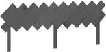vidaXL Hoofdbord - 196x3x80,5 cm - Massief Grenenhout - Grijs