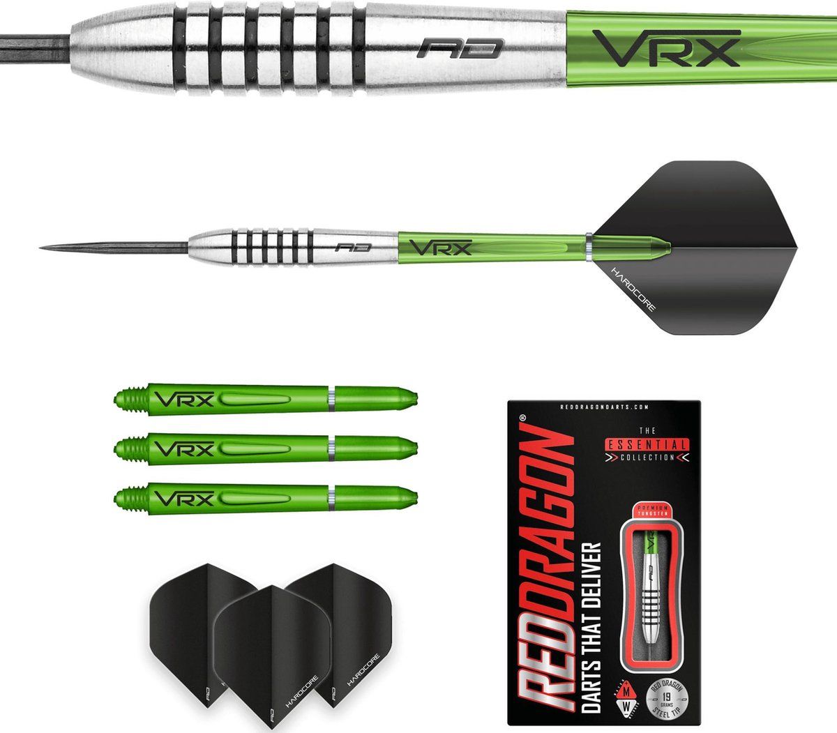 Red Dragon Featherlite 9 Steeltip Dartpijlen - 19 gram