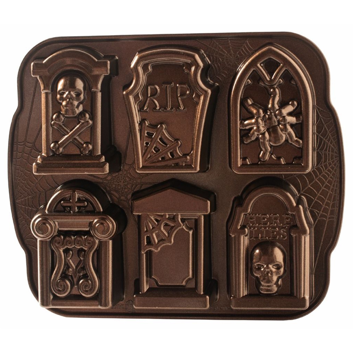 Nordic Ware tombstone cakelet bakvorm 6-vaks brons