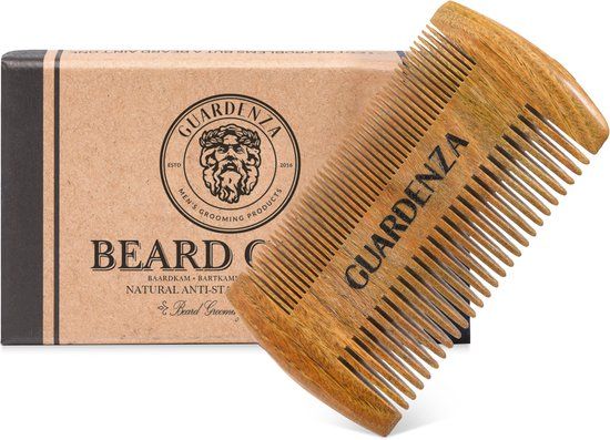 Guardenza Baardkam - antistatisch sandelhout - bruin - Baardkam