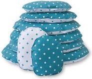 Lex&Max Hoes Ovaal Dots 115 Aqua/Wit