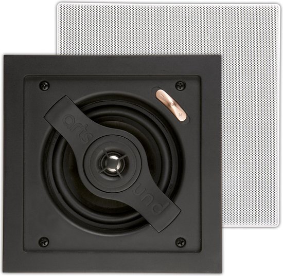 Artsound Artsound SQ2040, intiimi, 2-weg inbouw LS, vierkant, 100W (2 rood