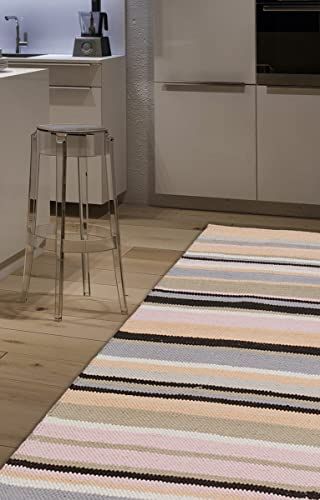 ABC Casablanca Strepen Grijs 50 x 110 cm Katoen