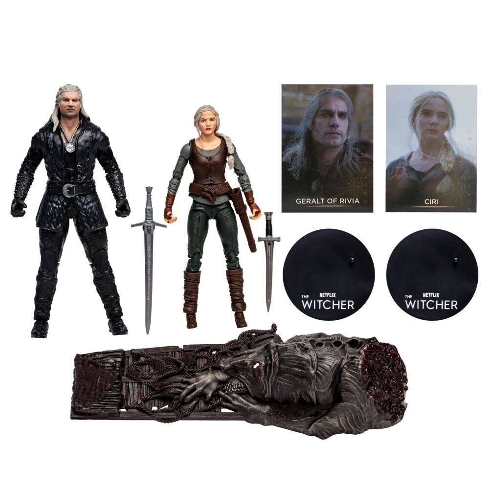 The Witcher - Geralt & Ciri Action Figure (Netflix Season 3) - 18cm