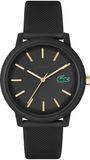 Lacoste Mannen analoog kwarts horloge met siliconen band 2011233, Zwart