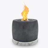 Zenful Sfeerhaard Tafelhaard Rond Beton Grijs