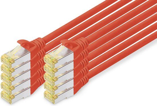 Digitus CAT6a sFTP kabel 2 meter Rood - 10 stuks