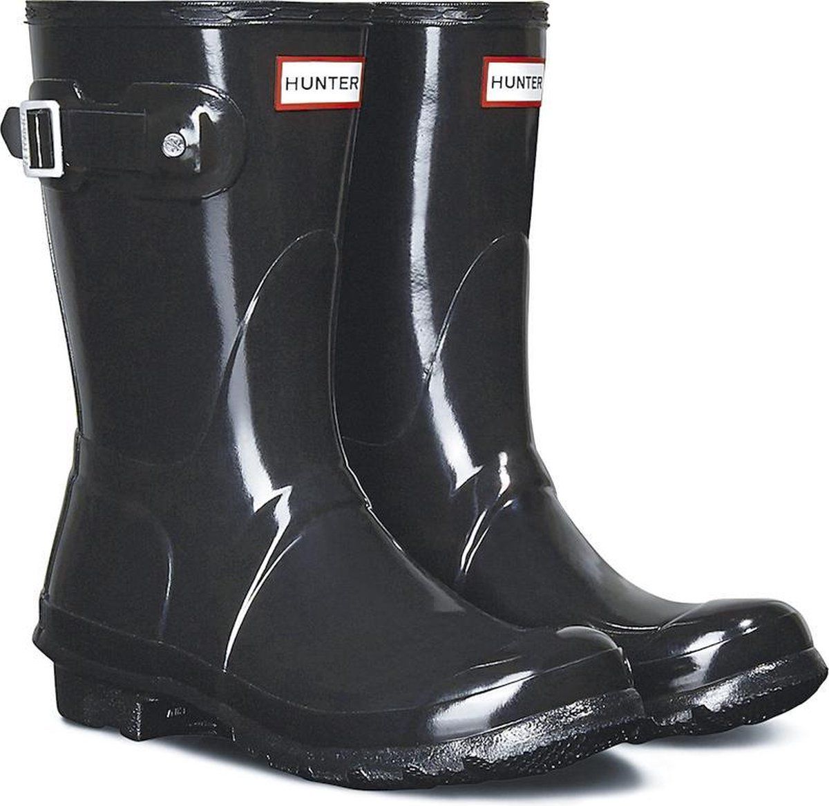 Hunter Original Gloss Wellingtons - Kort - Zwart - Maat 43EU - Dames