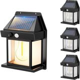 Set SUNFLARE Set van 4 wandlampen op zonne-energie, led, warmwit, 4 x SUNFLARE lampen, H17 cm