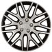 Set SUMEX Set van 4 Delaware Wieldoppen 16 inch Design Nuts Chrome Silver
